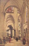 Jean Baptiste Camille  Corot La cathedrale de Sens (mk11) Spain oil painting artist